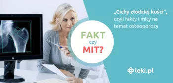 Ilustracja poradnika „Cichy złodziej kości”, czyli fakty i mity na temat osteoporozy