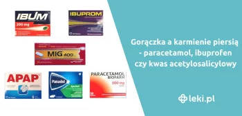 Ilustracja poradnika Gorączka a karmienie piersią — paracetamol, ibuprofen czy kwas acetylosalicylowy?