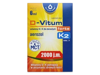 Zdjęcie produktu D-Vitum Forte K2, aerozol, 2000 j.m.+75 µg