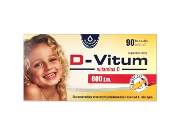 Zdjęcie produktu D-Vitum witamina D 800 j.m., kapsułki twist-off