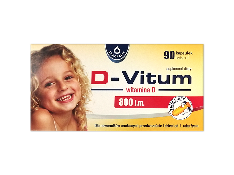 D-Vitum witamina D 800 j.m., kapsułki twist-off