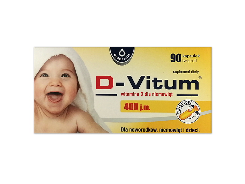 D-Vitum witamina D dla niemowląt 400 j.m., kapsułki twist-off