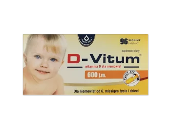 Zdjęcie produktu D-Vitum witamina D dla niemowląt 600 j.m., kapsułki twist-off