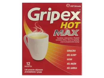 Zdjęcie produktu Gripex Hot Max, saszetki, 1000 mg+100 mg+12,5 mg