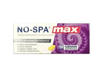 Zdjęcie produktu No-Spa Max, tabletki powlekane, 80 mg