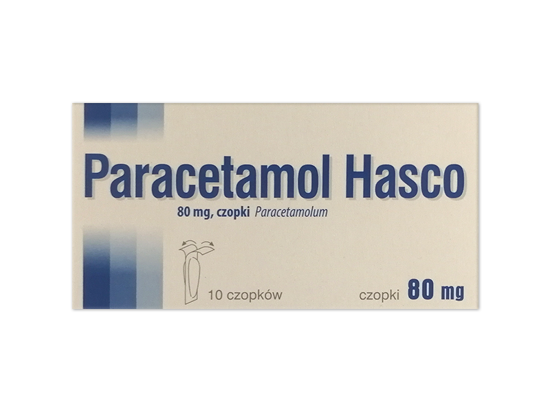 Paracetamol Hasco, czopki, 80 mg