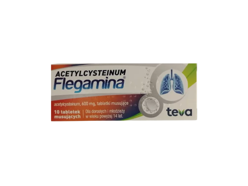 Zdjęcie Acetylcysteinum Flegamina, tabletki musujące, 600 mg