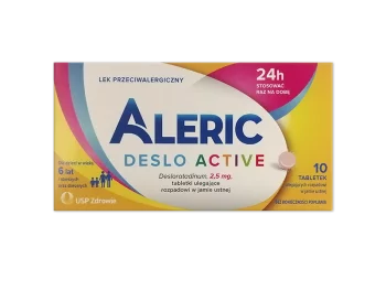 Zdjęcie produktu Aleric Deslo Active, tabletki ulegające rozpadowi w jamie ustnej, 2,5 mg