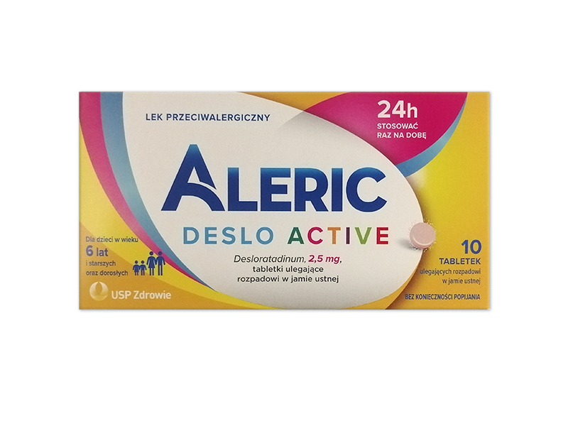 Aleric Deslo Active, tabletki ulegające rozpadowi w jamie ustnej, 2,5 mg