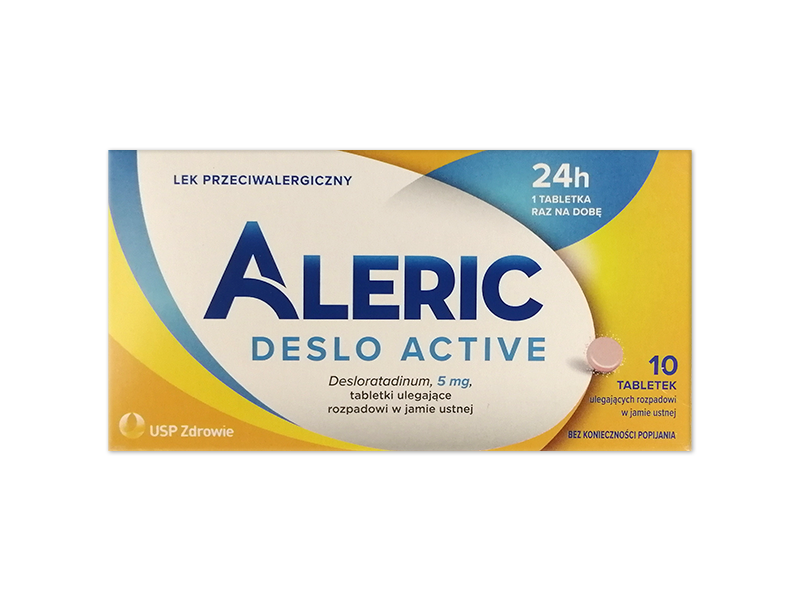 Aleric Deslo Active, tabletki ulegające rozpadowi w jamie ustnej, 5 mg