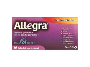 Zdjęcie produktu Allegra, tabletki powlekane, 120 mg