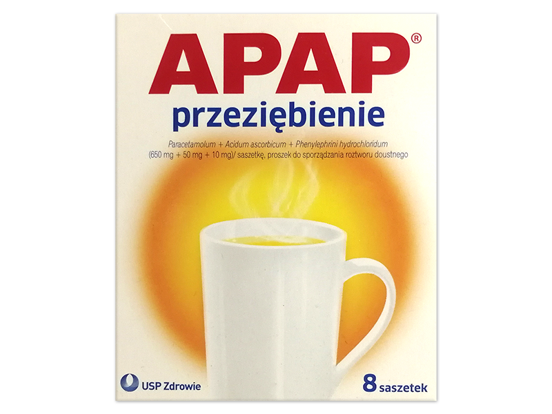 Apap przeziębienie, saszetki, 650 mg+50 mg+10 mg