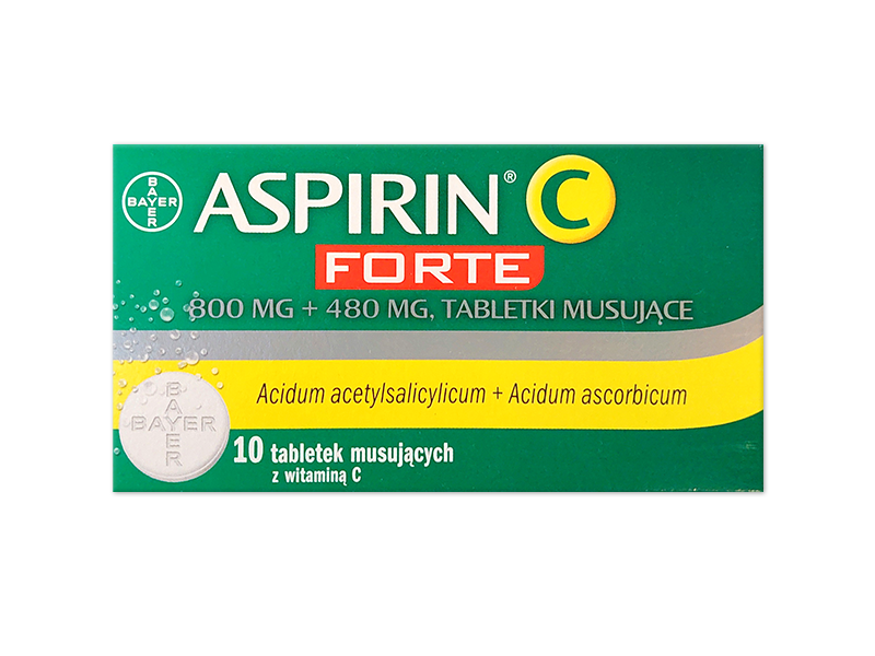 Aspirin C Forte, tabletki musujące, 800 mg+480 mg