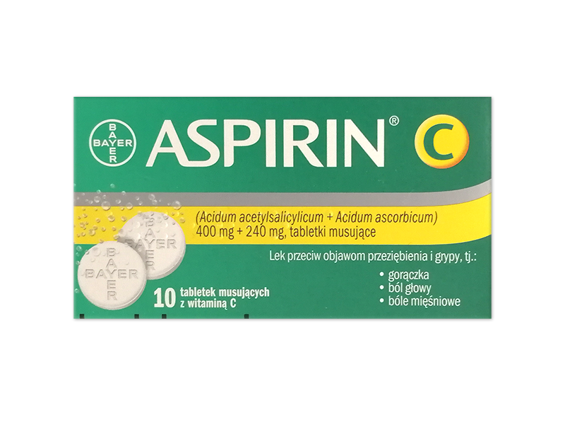 Aspirin C, tabletki musujące, 400 mg+240 mg