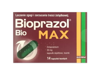 Zdjęcie produktu Bioprazol Bio Max, kapsułki dojelitowe twarde, 20 mg