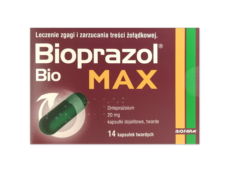 Bioprazol Bio Max, kapsułki dojelitowe twarde, 20 mg