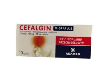 Zdjęcie produktu Cefalgin, tabletki, 250 mg+150 mg+50 mg