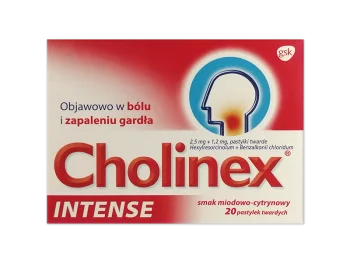 Zdjęcie produktu Cholinex Intense, pastylki do ssania, 2,5 mg+1,2 mg