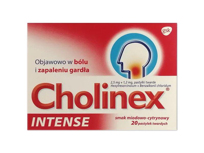 Zdjęcie Cholinex Intense, pastylki do ssania, 2,5 mg+1,2 mg