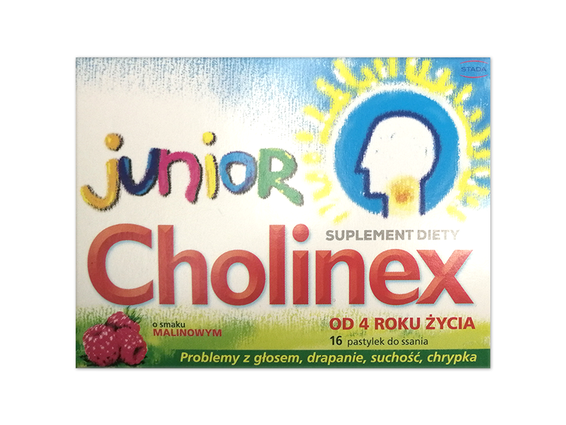 Cholinex Junior, pastylki do ssania