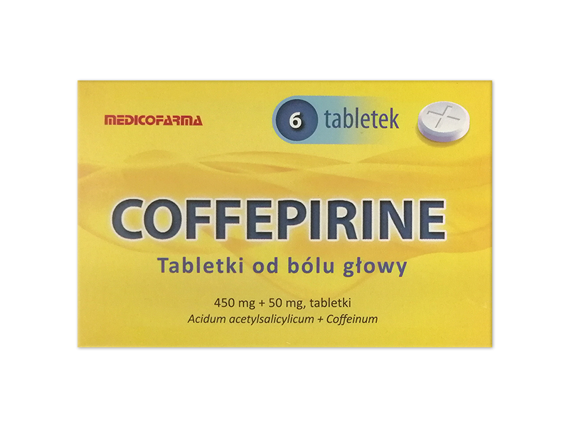 Coffepirine, tabletki, 450mg+50 mg