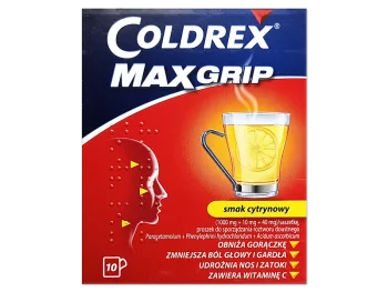 Zdjęcie produktu Coldrex MaxGrip, saszetki, 1000 mg+10 mg+40 mg