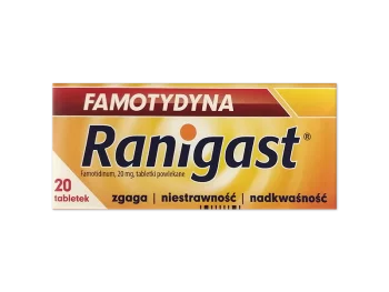 Zdjęcie produktu Famotydyna Ranigast, tabletki powlekane, 20 mg