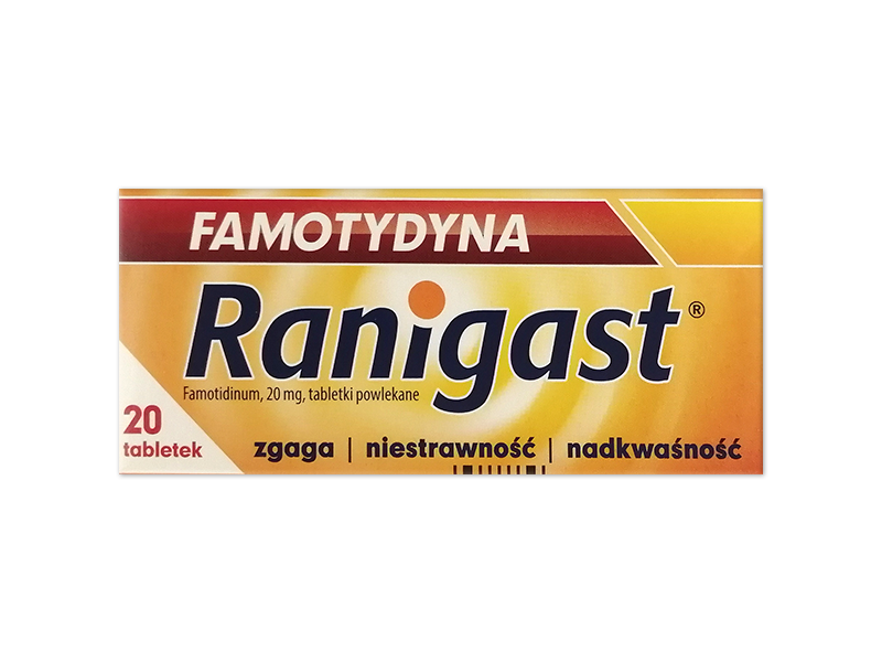 Famotydyna Ranigast, tabletki powlekane, 20 mg