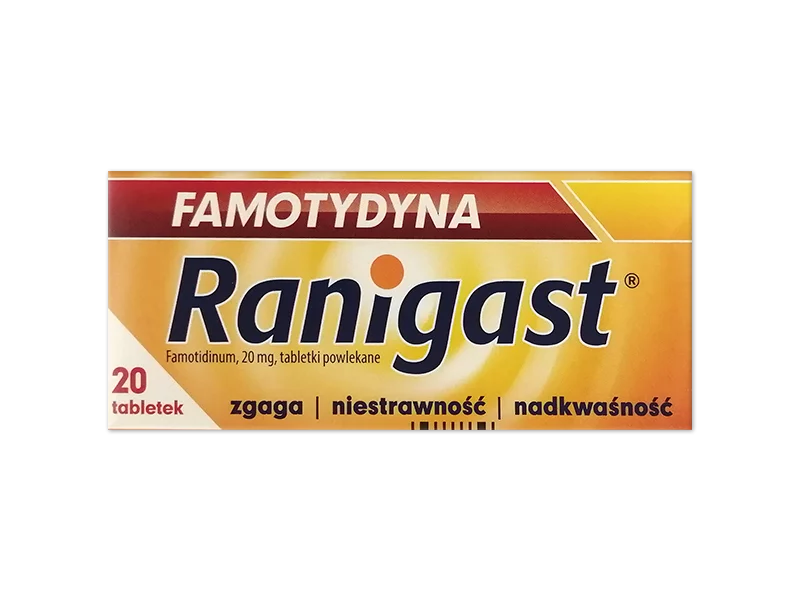 Zdjęcie Famotydyna Ranigast, tabletki powlekane, 20 mg