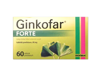 Zdjęcie produktu Ginkofar Forte, tabletki powlekane, 80 mg