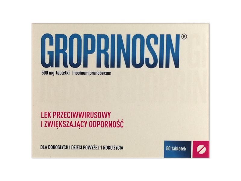 Groprinosin, tabletki, 500 mg