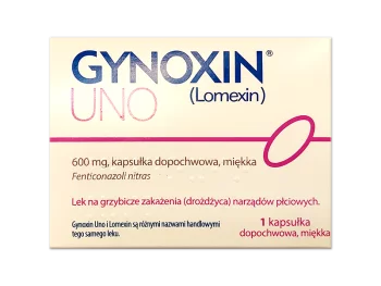 Zdjęcie produktu Gynoxin Uno, kapsułki dopochwowe, 600 mg