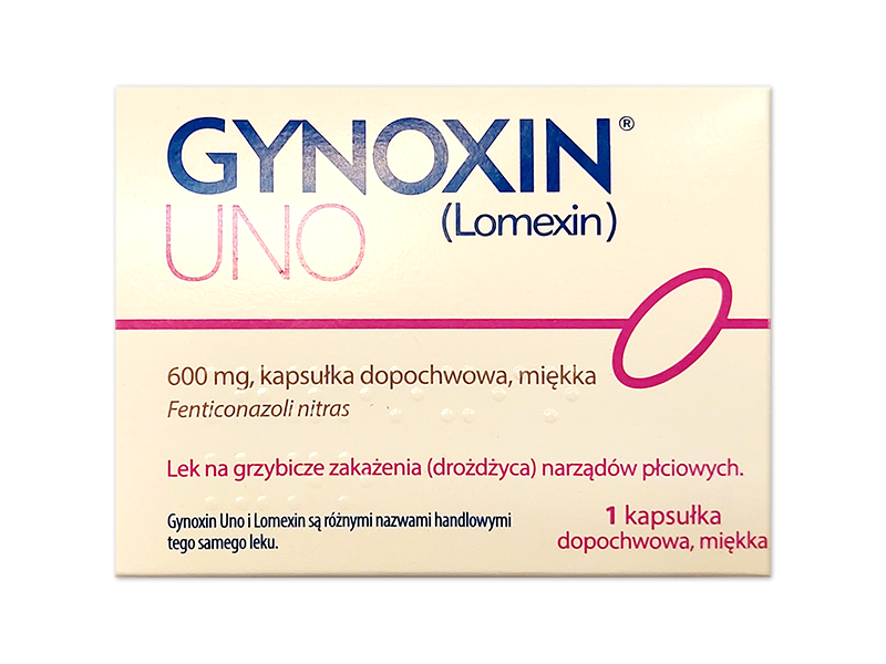 Gynoxin Uno, kapsułki dopochwowe, 600 mg