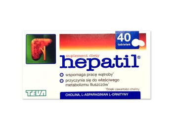 Zdjęcie produktu Hepatil, tabletki, 100 mg+35 mg