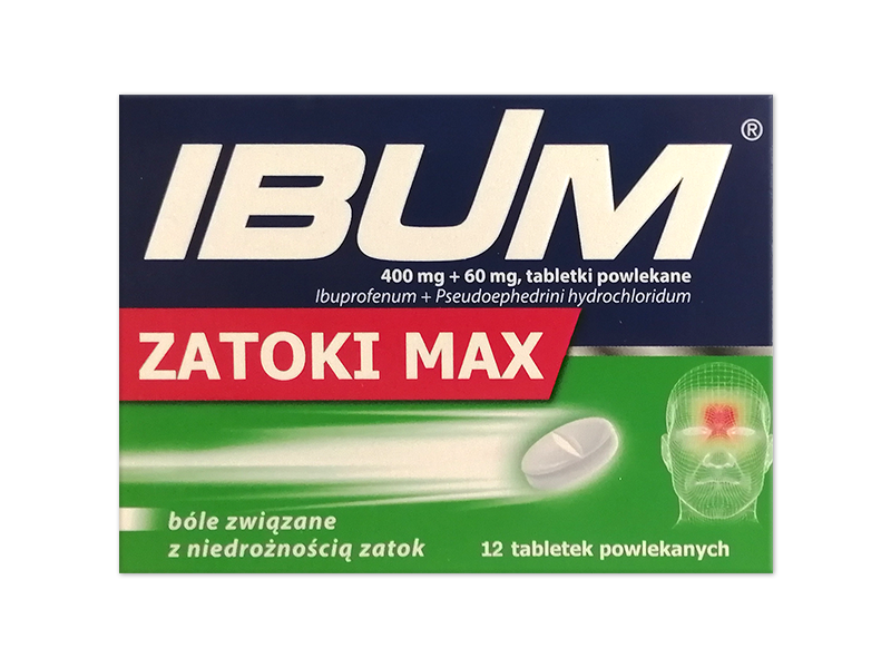 Ibum Zatoki Max, tabletki powlekane, 400 mg+60 mg