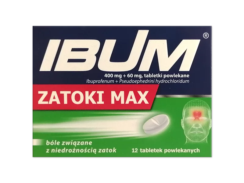 Zdjęcie Ibum Zatoki Max, tabletki powlekane, 400 mg+60 mg