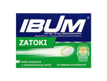 Zdjęcie produktu Ibum Zatoki, tabletki powlekane, 200 mg+30 mg