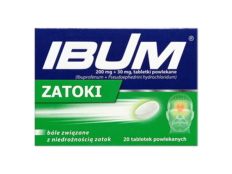 Zdjęcie Ibum Zatoki, tabletki powlekane, 200 mg+30 mg