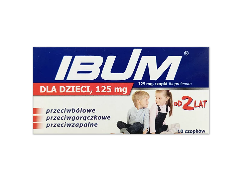 Zdjęcie Ibum dla dzieci, czopki, 125 mg