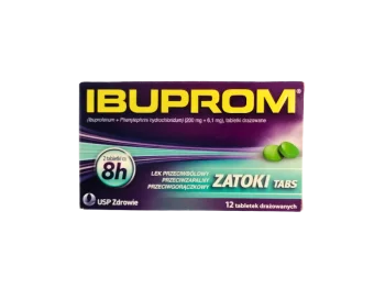 Zdjęcie produktu Ibuprom Zatoki Tabs, tabletki powlekane, 200 mg+6,1 mg