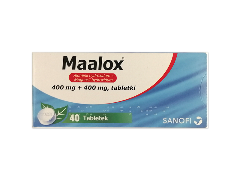 Maalox, tabletka do ssania i żucia, 400 mg+400 mg