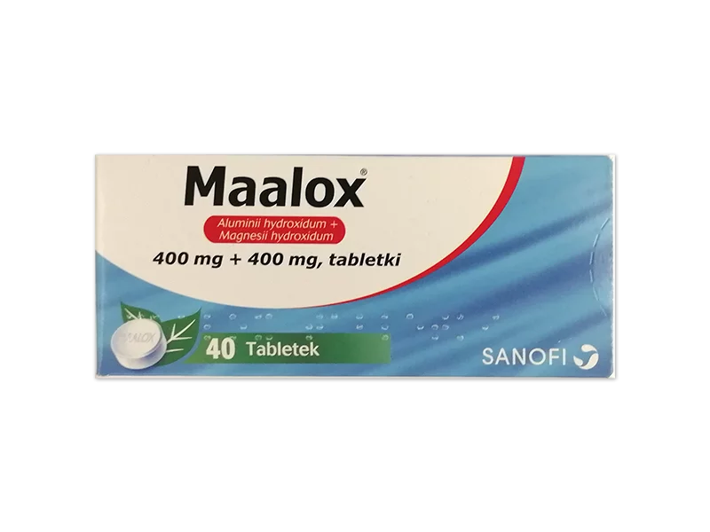 Zdjęcie Maalox, tabletka do ssania i żucia, 400 mg+400 mg