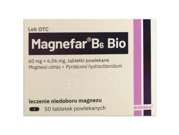 Zdjęcie produktu Magnefar B6 Bio, tabletki powlekane, 60 mg