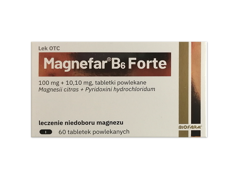 Magnefar B6 Forte, tabletki powlekane, 100 mg