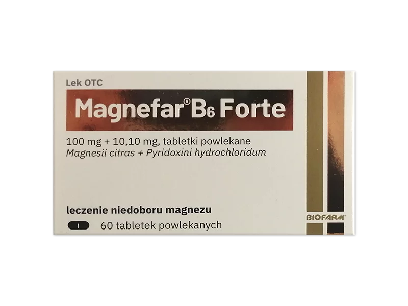 Zdjęcie Magnefar B6 Forte, tabletki powlekane, 100 mg