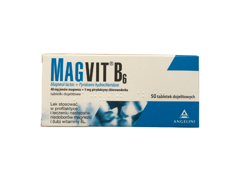 Magvit B6, tabletki dojelitowe, 48 mg