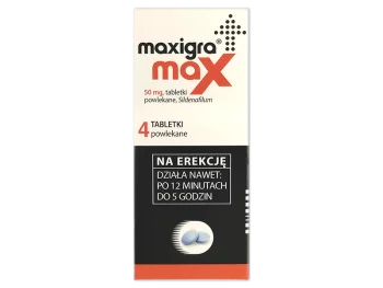 Zdjęcie produktu Maxigra Max, tabletki powlekane, 50 mg