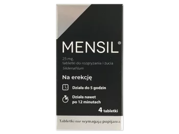 Zdjęcie produktu Mensil, tabletki do rozgryzania i żucia, 25 mg