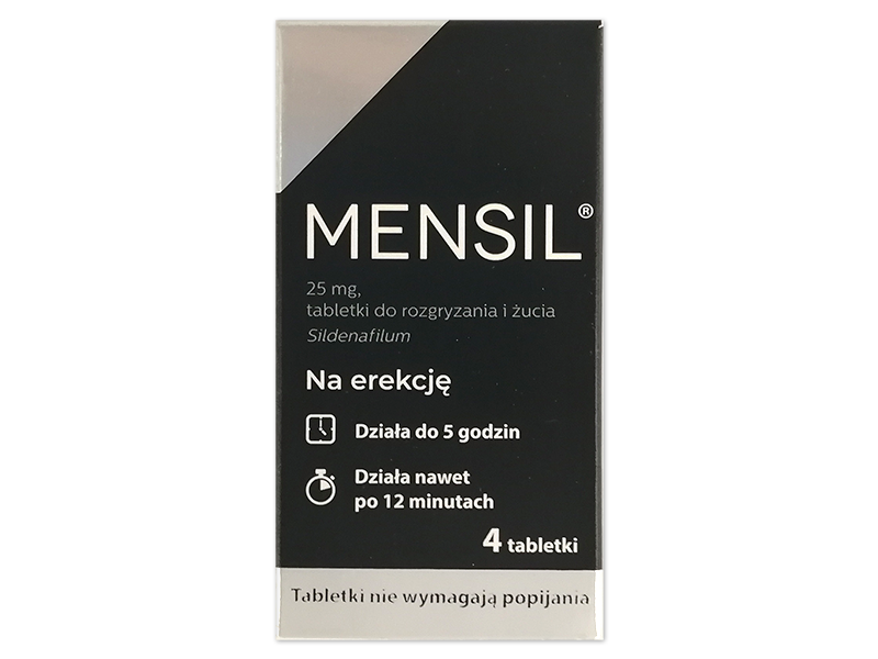 Mensil, tabletki do rozgryzania i żucia, 25 mg