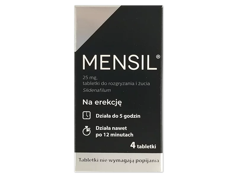 Zdjęcie Mensil, tabletki do rozgryzania i żucia, 25 mg